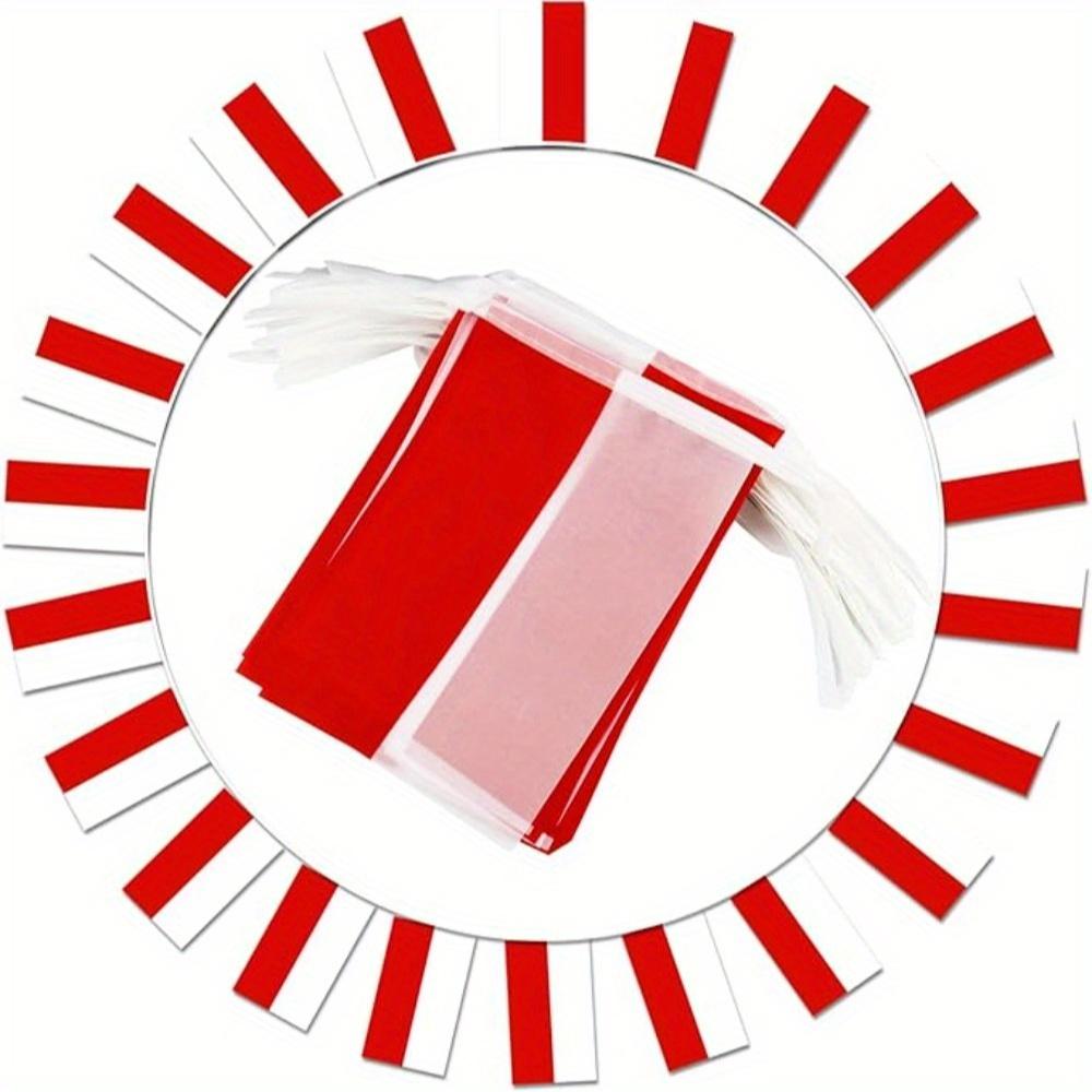 10M (32.8ft) Polish Flag String Flag Holiday Decoration Hanging Flag Pull Flag