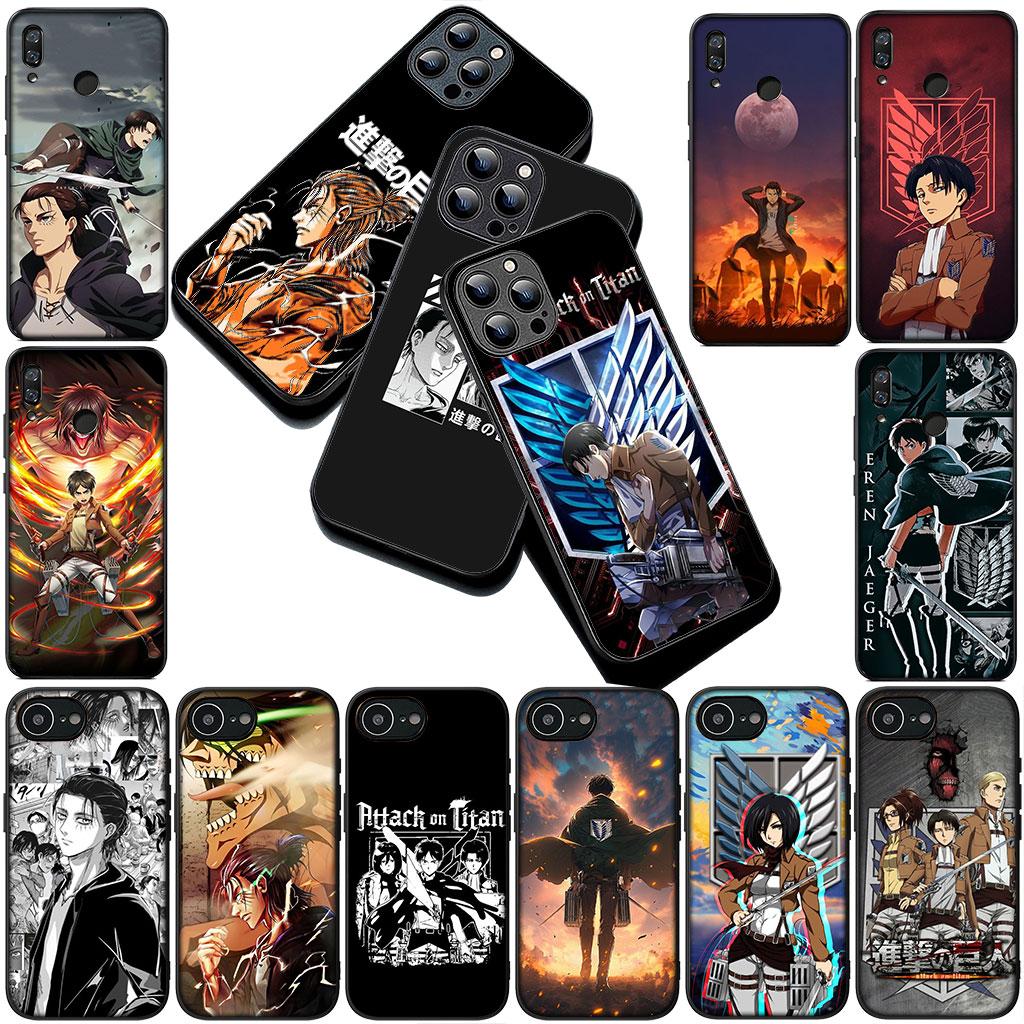 Casing Phone Cover for Apple iPhone 17 Pro XS Max Air 6 Plus X 5 + SE 2022 SE2 16E XR Case  Attack Levi on Eren titan Jaeger