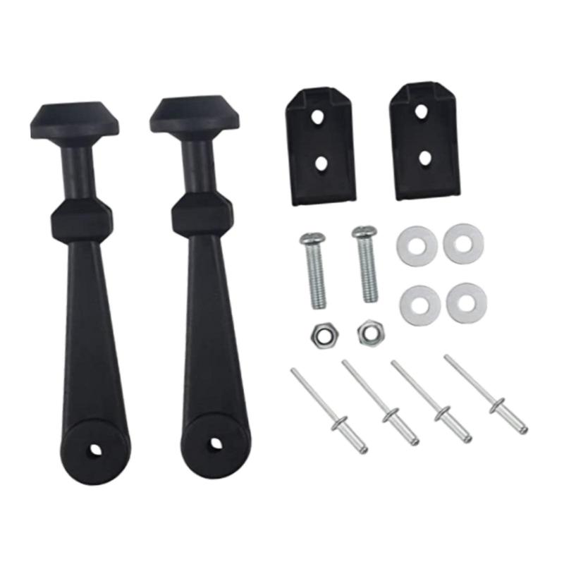Black Hood Latch Kit Metal Durable Repair Upgrade Snowmobile Strap Panel Outdoor Sports for 622304
