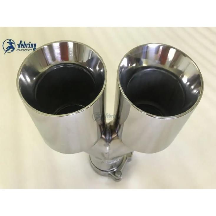 Stainless steel skew double steel Universal DUAL Automobile exhaust pipe Muffler Car accessories modification