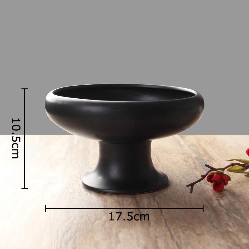 

Goblet Shape Ceramic Vase Plant Pots Table Decoration Flowers Arrangement Minimalist Black and White Vase Room Aesthetic Decor