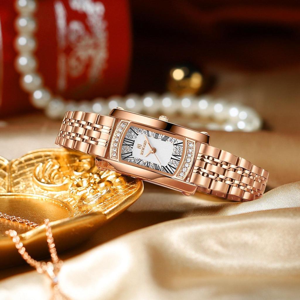 Exquisite Women's Waterproof Square Quartz Wristwatch - Light Luxury Fashion Bestseller