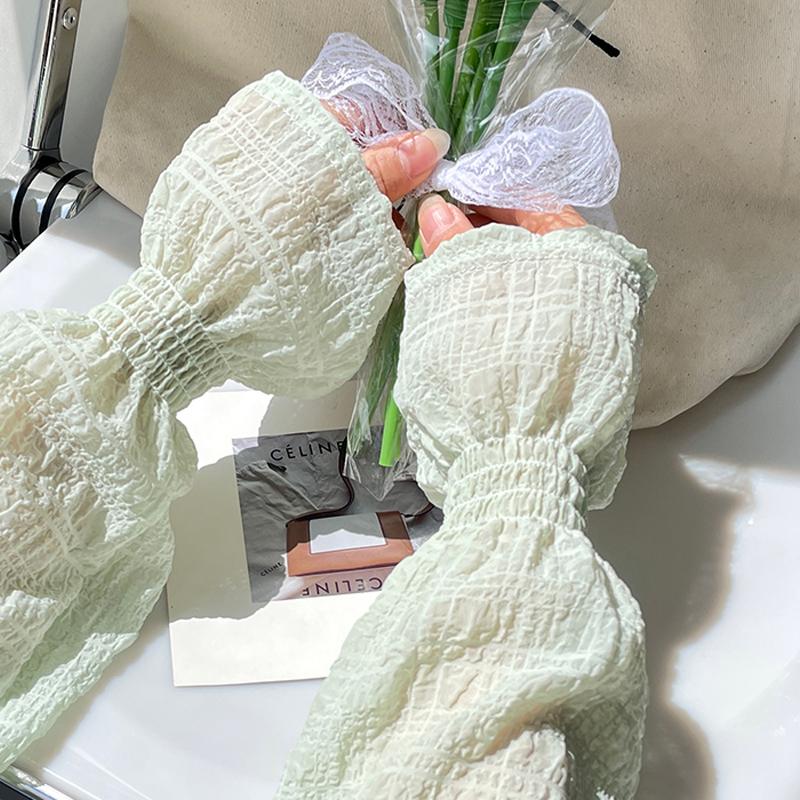 Summer Ice Silk Sunscreen Sleeve Loose Ice Sleeve Breathable Horn Sleeve