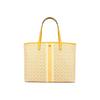 Perry Quilted Logo Commuter Large Capacity Leather Tote Bag Women Tote Yellow Multicolor 82398-703