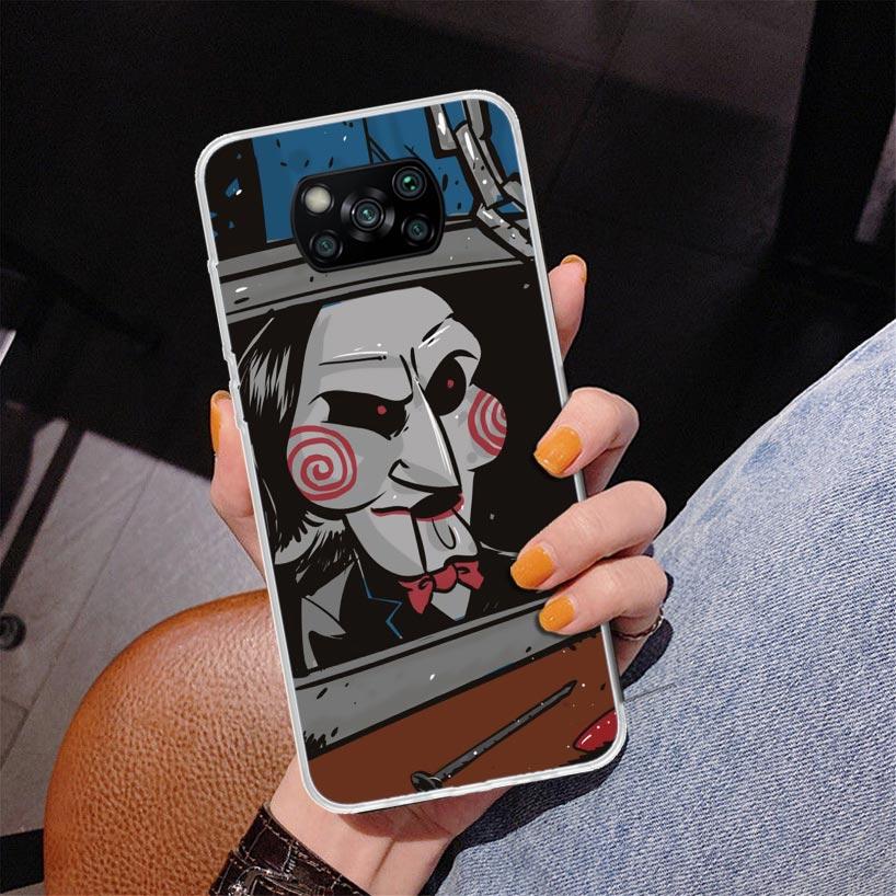

The Jigsaw Killer Horror Phone Case For Xiaomi Poco X7 X6 X5 Pro F7 Ultra Redmi 15C 15 13C 13 12C 12 10 10A 10C 9 9A 9C 9T Cover Redmi 13
