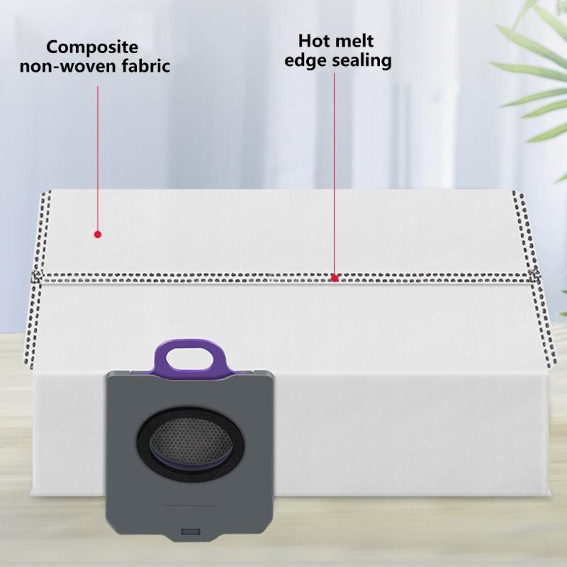 Set of 4 Vacuum Cleaner Bag Practical Dust Bag Easy Installation Vacuum Cleaner Bag Nonwoven Texture for Families Use