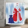 TU Christmas Shower Curtain Santa Claus Festive Holiday Bathroom Decor Holiday Shower Curtain Winter Themed Bathroom Set Gift Id