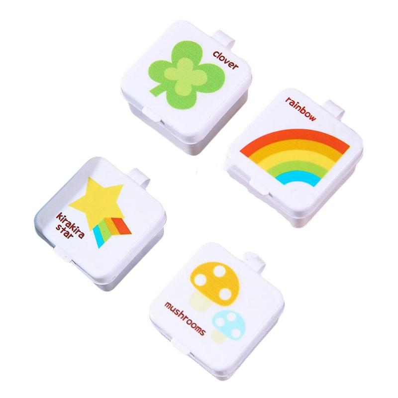 1/4 buc. Mini sticle portabilă de sos pătrate, cutii de sos din plastic pentru sub-imbuteliere Bento
