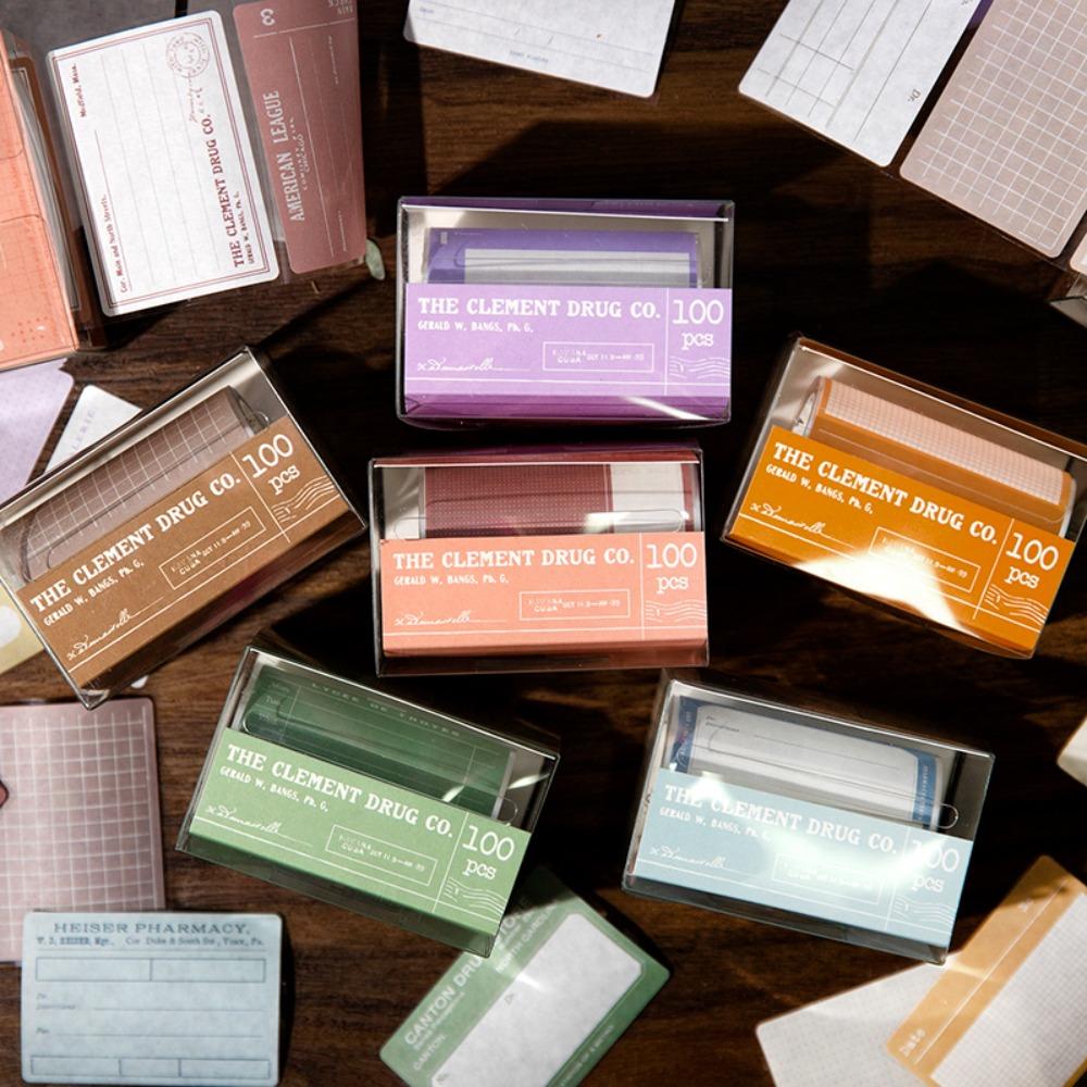 

100 листов/коробка этикетка наклейка выдвижная записка скрапбукинг наклейка конфетный цвет памятка наклейка своими руками зелёный