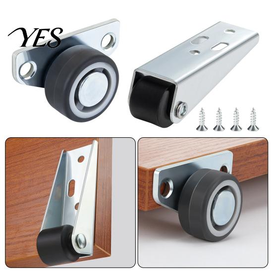 Side Mount Sliding Door Roller 4/8Pcs Vertical Track Wheel, Load-Bearing Anti-Sag Bottom Rollers, Dual Bearing Heavy Duty Guide for Wardrobe