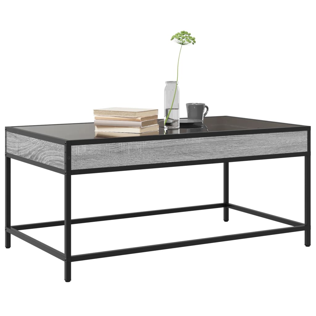 Infinity LED Coffee Table in Grey Sonoma 90 x 50 x 41 cm