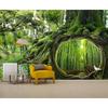 Magical Enchanted Forest Wall Mural Tree Cave Nature Scenery Wallpaper Home Decor