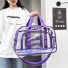 Trend Transparent Trip Beach Sling Carry Bags Roomy PVC Sports Jelly Shoulder Bags Compact Toiletry Organizer Handbags