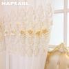 1PC NAPEARL French Luxury Lace Relief Embroidered Translucent Sheer Curtain 260cm Height Tulle for Living Room Bedroom Window Decoration Home Decor