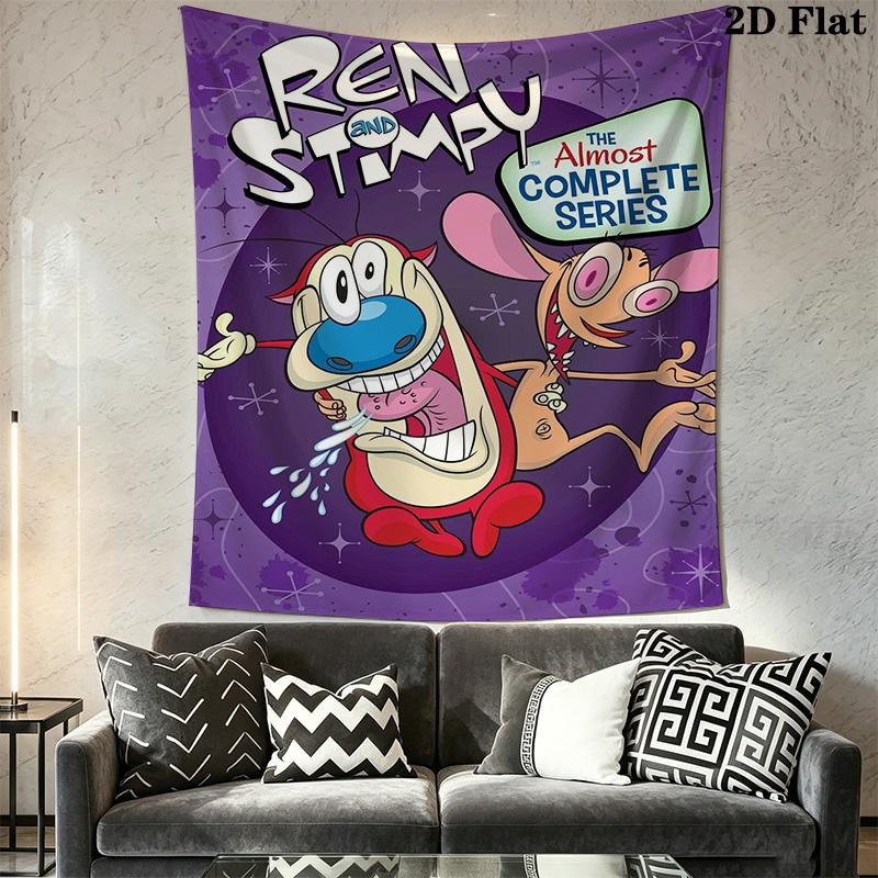 The Ren & Stimpy Show Pattern Home Decor Tapestry, Wall Hanging, Decorative RV Wall Cloth.XGT0914430