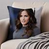 JJennifer Garner Cushion Cover Pillowcase Antidustmite Invisible Zipper Short Plush Sofa Cushion