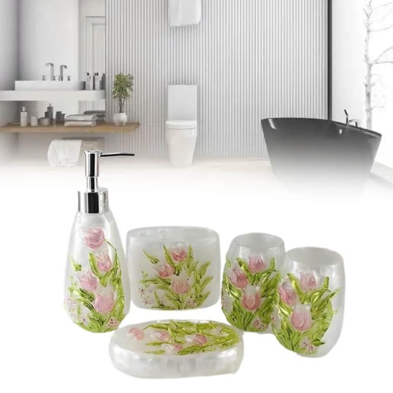 Patterned Flower Bathroom Lotion Storage Bottle Hand Sanitizer Bottles Gift