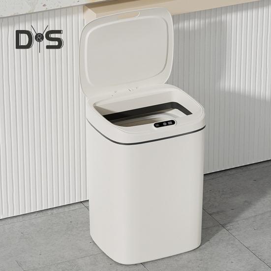 12/14/16L Smart Trash Can with Lid Automatic Sensor Battery Operated Living Room Kitchen Bathroom Household Waste Rubbish Garbage Storage Bin