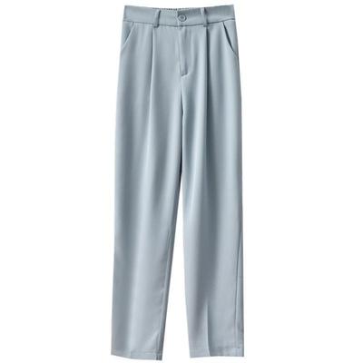 Women's Summer, Spring and Autumn High Waist Loose and Thin New Drape Straight Casual Trousers