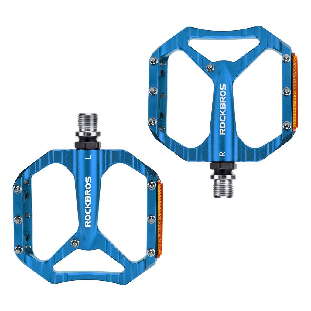ROCKBROS 1 Pair Bicycle Pedals Aluminum Alloy Mountain Road Bike Pedals Anti-Slip Foot Pedals