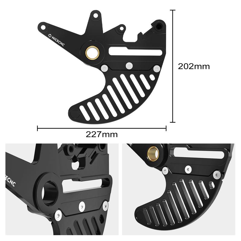 NICECNC For KTM EXC 300 EXC-F 350 2004-2024 Rear Dual Calipers Bracket Stunt Brake Disc Guard For Husqvarna TE 300 GasGas EC 300