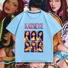 Summer Essential KATSEYE Print T Shirt Youth Girls Short Sleeve Casual Top Stylish Streetwear Daily Travel Casual Kid Apparel