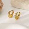 European and American 18K gold zircon light luxury earrings niche high-end stainless steel ear buckle temperament versatile ear jewelry