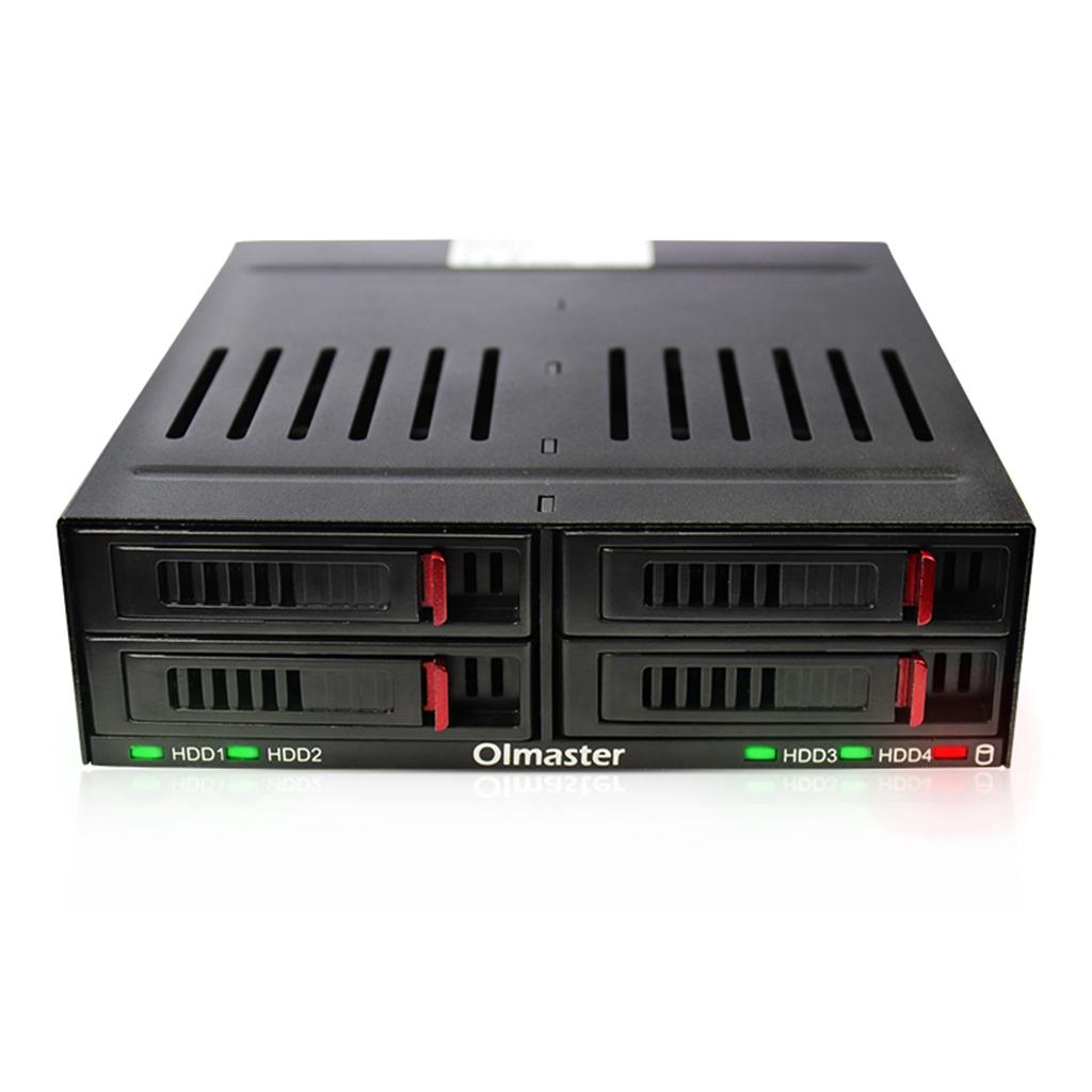 HE-2006 4x2,5 Zoll Schächte Sata Internes Rack Festplatte für Gehäuse HDD SSD Mobiles Gehäuse Abdeckung mit LED-Anzeige