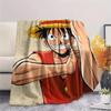 1pz Una Pezzo Monkey D Luffy Coperta in Flanella Fantasia Adatta a Tutte le Stagioni per Arredamento Casa Calore e Comfort Regali Regalo Festivo