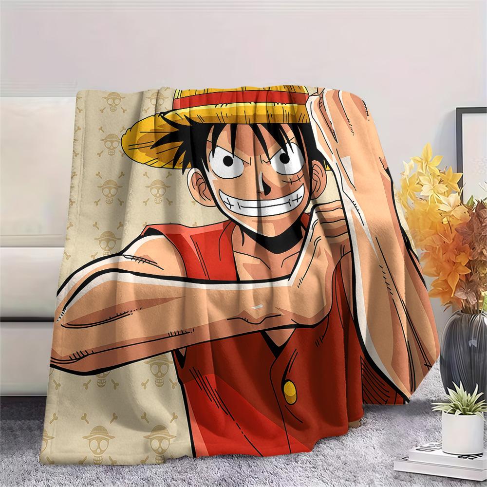 1pz Una Pezzo Monkey D Luffy Coperta in Flanella Fantasia Adatta a Tutte le Stagioni per Arredamento Casa Calore e Comfort Regali Regalo Festivo