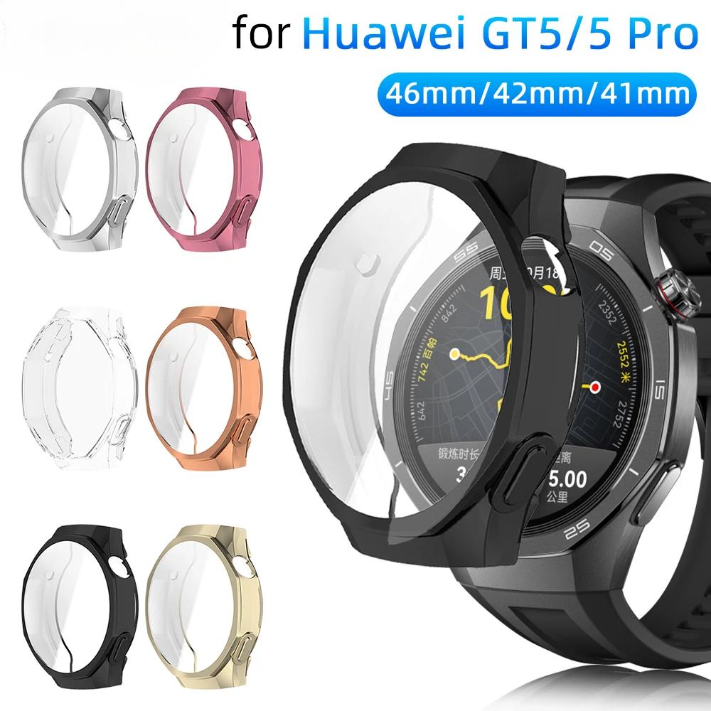Watch Case for Huawei Watch GT 5 / GT5 Pro 46mm 42mm 41mm Full Coverage Screen Protector Soft Protective Bumper Case Accessories