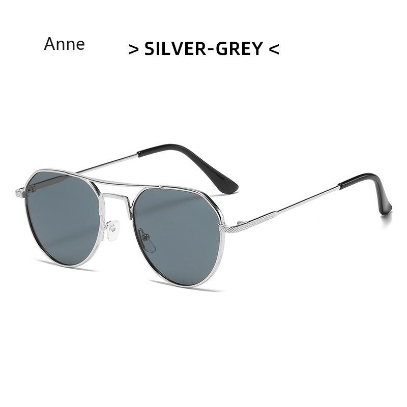 Retro Metal Frame Sunglasses for Women Men Vintage Double Bridge Unisex Shades UV400 Gafas De Sol Hombre