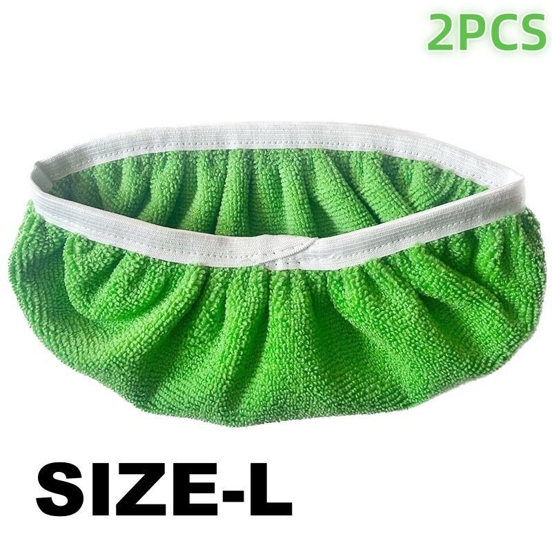 

2 шт. Бытовая тряпка для швабры, многоразовая, моющаяся, сменная накладка, коралловый флис, чехол для плоской швабры, чистящая ткань, лист для швабры для пола L-2PCS зелёный