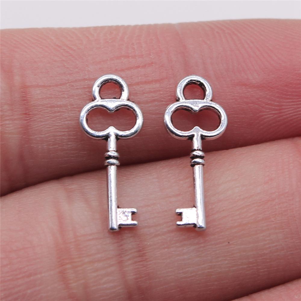 40pcs Cute Small Key Charms For Jewelry Making DIY Crafts Making Findings Handmade Tibetan Jewelry