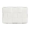 Bottega Veneta Cassette Pillow Bag Fashion Solid Color Minimalist 15 Grid Woven Check Lambskin Shoulder Crossbody Bag Women bags White 578004VMAY19005