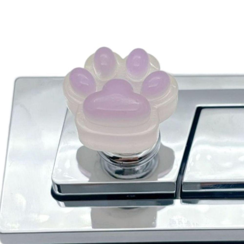 Cat Paw Luminous Toilet Press Cute Water Press Flush Button Auxiliary Device Toilet Button  Women