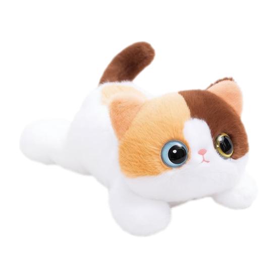 Cute Black Cat Plush Pillow Soft Siamese Kitten Stuffed Animal with PP Cotton Cuddly Bedroom Decor Birthday Gift for Girls Cat Lovers