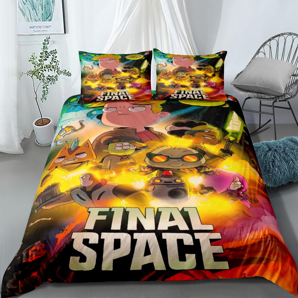 Final Space Comics Duvet Cover Set King Queen Double Full Twin Single Bed Linen Set