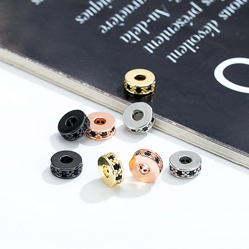 Wholesale Micro Inlaid Accessories Single Row Zircon Separated Beads Loose Beads for Bracelets Necklaces DIY Handmade Jewelry