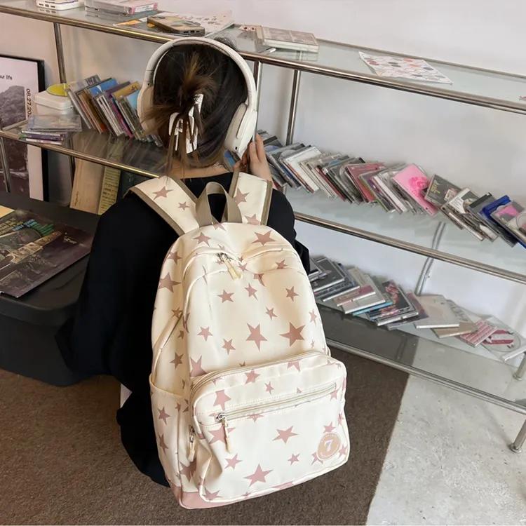 Sac à Dos Étoile pour Femmes Hommes Sac à Dos Étoile pour Ordinateur Portable Sac Collège Sac de Voyage Mignon Sac d'Étudiant Retour à l'École Sac à Dos Décontracté