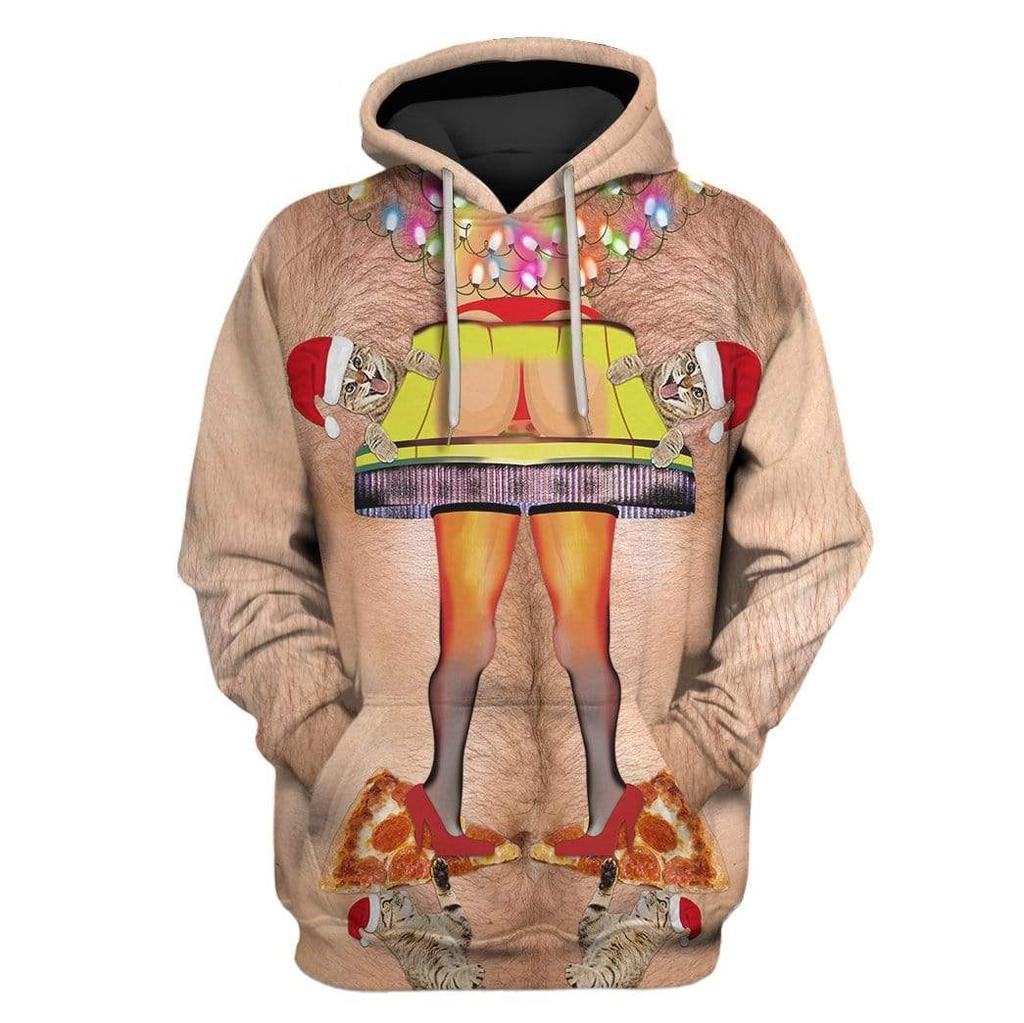 Funny Design Christmas 3D Printed Hoodies For Men Clothes Fashion New In Hoodie & Sweatshirts Santa Claus Cosplay Y2k Tops