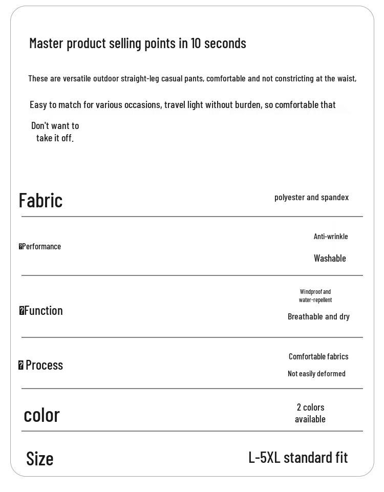 Mizuno Men's Loose Fit Straight Leg Outdoor Casual Pants