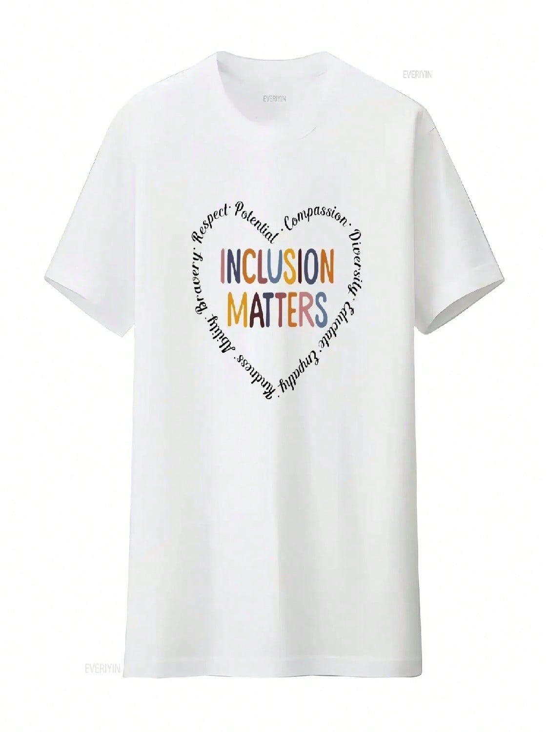 Wounisexs Inclusion Matters Special Education Autism Awareness Teacher T Shirt White X Large Vintage Washed Homme Fashion Unisex S разноцветный