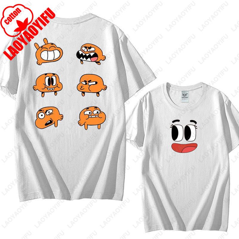 Animace Kreslený Gumball a Darwin Potisk Tričko Úžasný Svět Gumballa Tričko Nové Léto 2025 Kawaii Muž Žena Bavlněná Trička