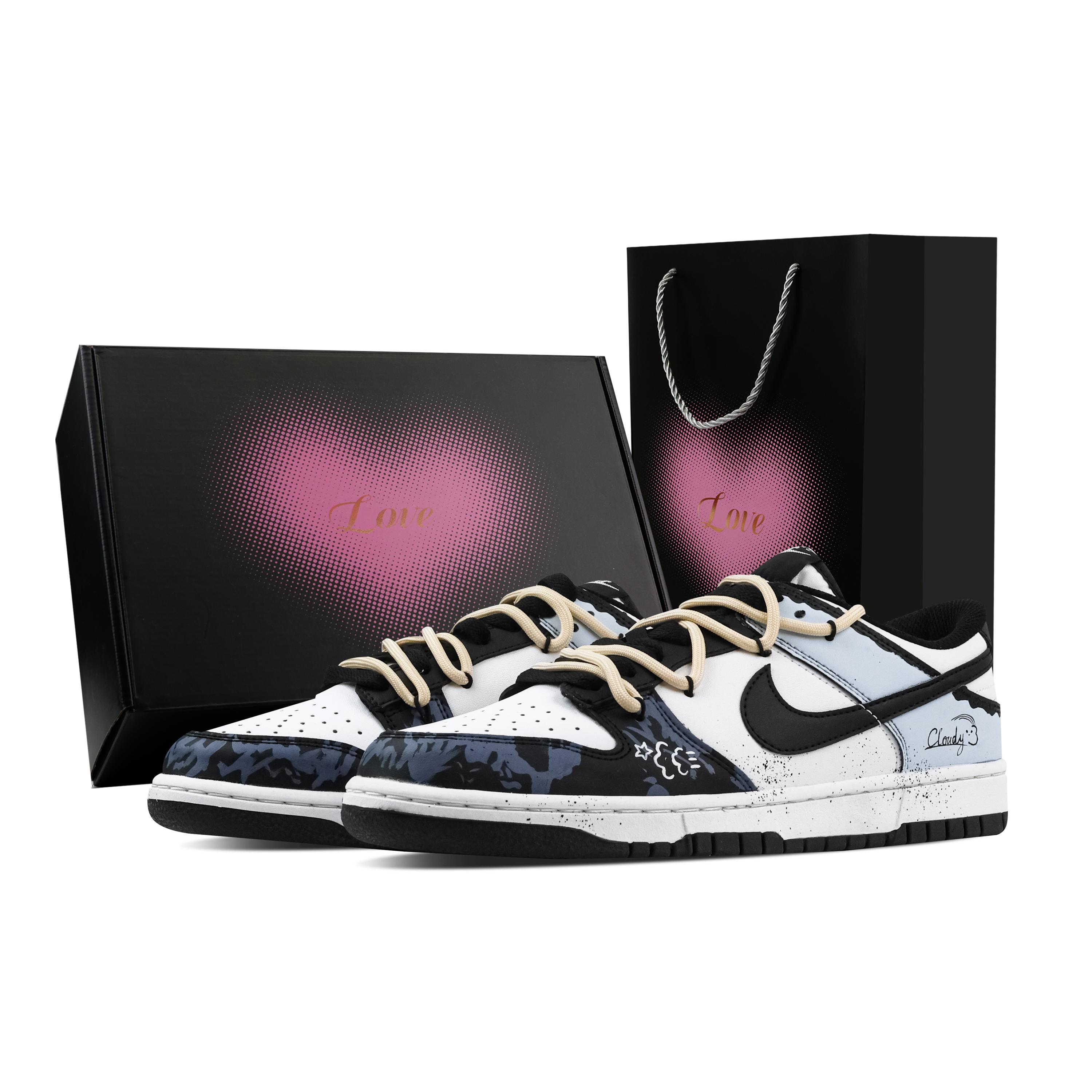 

Nike Dunk Misty Star 1 Heart Box Slip Resistant Abrasion Resistant Low top Skateboard Shoes Unisex Blue Black HF5441-100(Team773-1-) 42.5