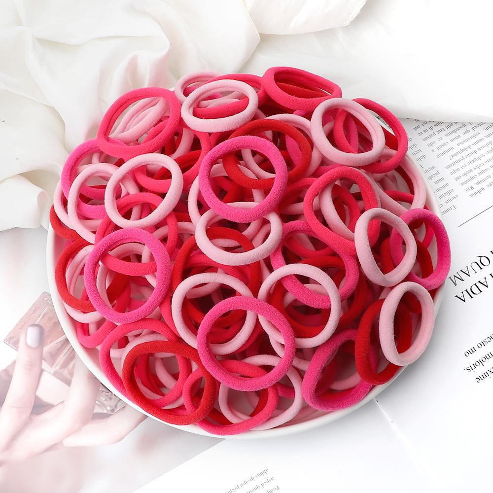 51 Colors Basic Elastic Hair Band for Girls 20/30/50PCS 4cm Simple Solid Color Headband Women Hair Accessories Scrunchies Holder