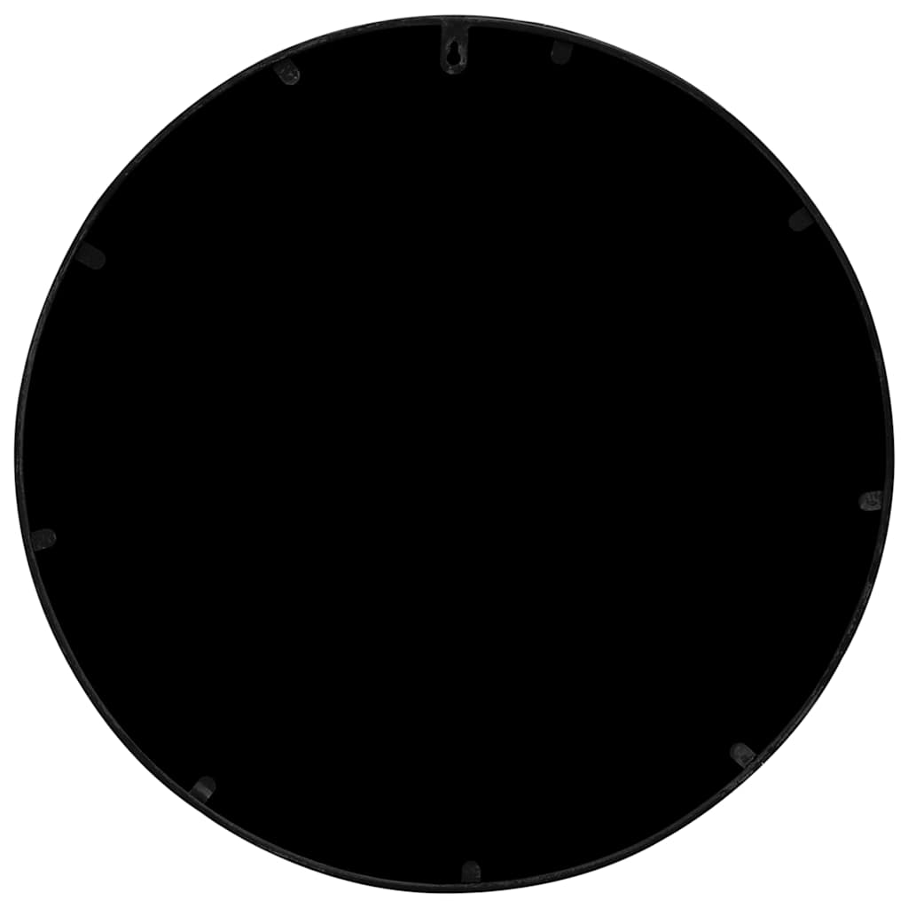 Garden Mirror Black 40x3 Cm Iron Round