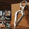 Lightweight 9-in-1 Stainless Steel Keychain Features Protractor Ruler for Easy Outdoor Access