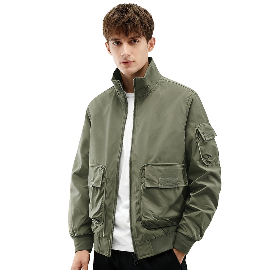 Men's Casual Fashion Outdoor Stand Collar Flight Jacket