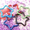 10Pcs Multicolor Pentagram Star Carabiner Buckle Aluminum Alloy Carabiner Hook Clips DIY Accessories for Keychain Buckle for Camping Hiking